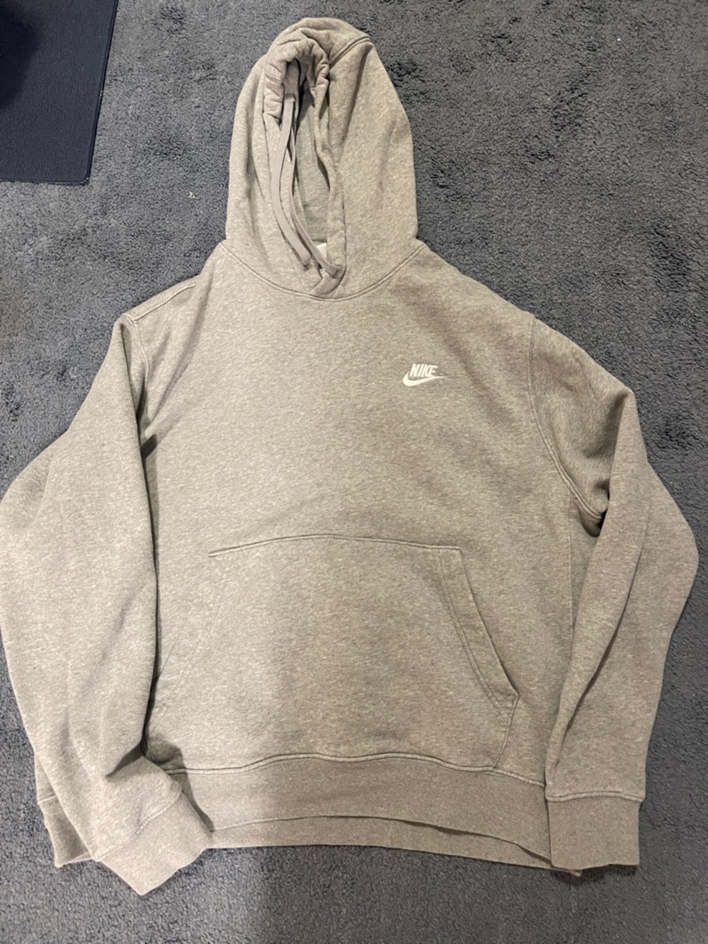 Nike Gray Pullover Hoodie with Small Chest Logo